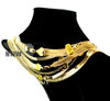 Mens Herringbone Yellow 14k Gold Plated 4 to14mm wide 20" 24" 30" Chain Necklace - Raonhazae