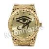 Hip Hop "Eye of Horus" Gold Face Gold Nugget Watch - Raonhazae