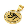 Hip Hop Stainless Steel Medallion Egyptian Ankh Pendant W Cuban Chain - Raonhazae