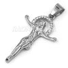 Hip Hop Iced Stainless Steel Gold/Silver Jesus Crucifix Pendant W Cuban Chain - Raonhazae