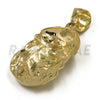 Solid Brass Gold Diamond Cut Jesus Face Pendant w/ 5mm 24" Concave Cuban Chain B06G - Raonhazae