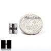 Sterling Silver .925 Lab Diamond 11mm Square Screw Back Earring SE003SB - Raonhazae