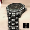 Men Techno Pave Lil Wayne Hip Hop Lab Diamond Jet Black Watch 194BK - Raonhazae