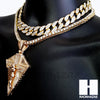 Hip Hop Premium Jesus Cross Miami Cuban Choker Tennis Chain Necklace A - Raonhazae