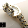 Women Luxury Golden jaguar leopard Lab Simulated Diamond Bracelet Watch WW003 - Raonhazae