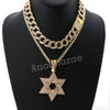 Hip Hop Quavo Star of David Miami Cuban Choker Tennis Chain Necklace L31 - Raonhazae