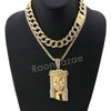 Hip Hop Quavo Jesus Face Miami Cuban Choker Tennis Chain Necklace L36 - Raonhazae