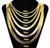 Mens Herringbone Yellow 14k Gold Plated 4 to14mm wide 20" 24" 30" Chain Necklace - Raonhazae