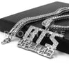 K-pop BTS Bangtan Boys Army Korean Lettered Pendant w/4mm 18" Franco Chain S - Raonhazae