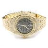 Raonhazae Men's Black/ Gold Hip Hop Iced Bezel Lab Diamond Watch - G01 - Raonhazae