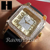 HIP HOP GOLD SILVER SIMULATED DIAMOND BLACK SILICONE WATCH NECKLACE 201 - Raonhazae