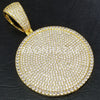 Hip Hop 14k Gold Plated JUMBO ICED Medallion Pendant w 10mm Cuban Chain Set - Raonhazae