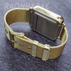 YIZZY Digital Smart Watch Touch Screen Metallic Mash Band Square Gold Watch GM03 - Raonhazae