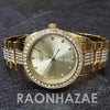 Raonhazae Hip Hop Iced Lab Diamond 14K Gold Plated Watch with Stone - Raonhazae