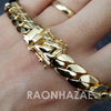 Raonhazae Hip Hop Iced Lab Diamond Gold Face Drake 14K Gold Plated Watch with Miami Cuban Chain Set - GTX004 - Raonhazae