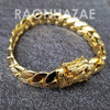 Raonhazae Hip Hop Iced Lab Diamond Drake 14K Gold Plated Watch with Miami Cuban Chain Set - GTX001 - Raonhazae