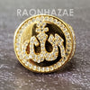 MEN Iced RING 316L STAINLESS STEEL ALLAH GOLD / SILVER TONE CZ BLING RING - Raonhazae