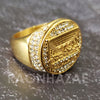 MEN Iced RING 316L STAINLESS STEEL THE LAST SUPPER GOLD / SILVER TONE CZ BLING RING - Raonhazae