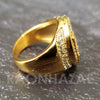 MEN Iced RING 316L STAINLESS STEEL THE LAST SUPPER GOLD / SILVER TONE CZ BLING RING - Raonhazae