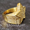 MEN Iced RING 316L STAINLESS STEEL THE LAST SUPPER GOLD / SILVER TONE CZ BLING RING - Raonhazae