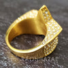 MEN Iced RING 316L STAINLESS STEEL THE LAST SUPPER GOLD / SILVER TONE CZ BLING RING - Raonhazae