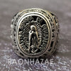 MEN Iced RING 316L STAINLESS STEEL THE LAST SUPPER Guadalupe GOLD / SILVER TONE CZ BLING RING - Raonhazae
