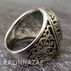 MEN Iced RING 316L STAINLESS STEEL THE LAST SUPPER Guadalupe GOLD / SILVER TONE CZ BLING RING - Raonhazae