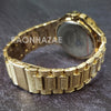 Raonhazae Hip Hop Iced Lab Diamond Drake 14K Gold Plated Watch with 12mm Cuban Link Bracelet Set - Raonhazae