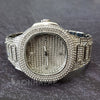 Raonhazae Hip Hop Iced Lab Diamond 14K White  Gold Plated Watch with Stone - Raonhazae