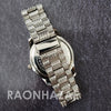Raonhazae Hip Hop FULLY Iced Lab Diamond 14K White Gold Plated Watch with Red Face Blingy Stones - Raonhazae