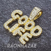 MENS ICED GOLD BUBBLE GOOD LIFE PENDANT 4mm ROPE / FRANCO CHAIN NECKLACE - Raonhazae