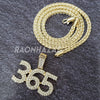 MENS ICED GOLD PLATED DRAKE TIGER BLING PENDANT 4mm ROPE / FRANCO CHAIN - Raonhazae