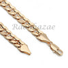 14K Gold PT Designer Bezel Metal Band Gold Watch Diamond Cut Cuban Bracelet G80G - Raonhazae