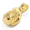 Stainless Steel Gold Grenade Pendant w/ 5mm Miami Cuban Chain - Raonhazae