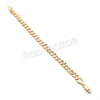 Silver PT Designer Bezel Metal Band Round Watch Diamond Cut Cuban Bracelet G96SG - Raonhazae
