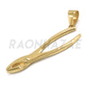 Stainless Steel Gold Pliers Pendant w/ 5mm Miami Cuban Chain - Raonhazae