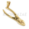 Stainless Steel Gold Pliers Pendant w/ 5mm Miami Cuban Chain - Raonhazae