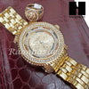 HIP HOP ICED SET LIL UZI RAPPER 14K GOLD WATCH MEDUSA RING SET L029 - Raonhazae