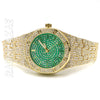 Raonhazae Hip Hop Lab Diamond Watch w/ 15mm Cuban Link Bracelet Set - Raonhazae