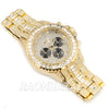 Hip Hop Iced Raonhazae Lab Diamond Drake Watch and 12mm Cuban Link Bracelet Set - Raonhazae