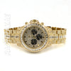 Hip Hop Iced Raonhazae Lab Diamond Drake Watch and 12mm Cuban Link Bracelet Set - Raonhazae