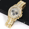 Hip Hop Iced Raonhazae Lab Diamond Drake Watch and 12mm Cuban Link Bracelet Set - Raonhazae