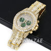 Hip Hop Iced Raonhazae Lab Diamond Drake Watch and 12mm Cuban Link Bracelet Set - Raonhazae