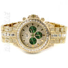 Iced Raonhazae Lab Diamond Drake 14K Gold /Green Plated Watch with Stone - Raonhazae
