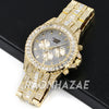 Hip Hop Iced Raonhazae Lab Diamond Watch and 12mm Cuban Link Bracelet Set - Raonhazae