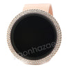 New Rose Gold Digital Smart Watch Mash Band Ruby Cuban Bracelet Set 58 - Raonhazae