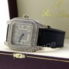 14K Gold PT Square Shape Black Band Watch F67G - Raonhazae