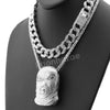 Hip Hop Quavo Goon Mask Miami Cuban Choker Chain Tennis Necklace L56 - Raonhazae