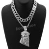 Hip Hop Quavo Jesus Face Miami Cuban Choker Chain Tennis Necklace L48 - Raonhazae