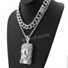 Hip Hop Quavo Jesus Face Miami Cuban Choker Chain Tennis Necklace L27 - Raonhazae